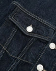 Womens Denim Jacket Blue Loose Fit Vintage With Pockets Long Sleeves Classic Collar 6