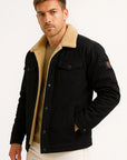Men's Winter Jacket, Windproof Polyester Bomber with Soft Wool Lining and Multiple Pockets - Warm and Stylish for Cold Weather 4