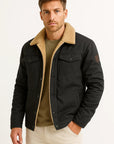 Men's Winter Jacket, Windproof Polyester Bomber with Soft Wool Lining and Multiple Pockets - Warm and Stylish for Cold Weather 5