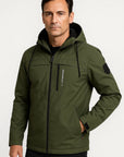 Mens Fleece Jacket Durable Material Dark Blue Sporty Design 6