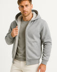 Mens Fleece Jacket Polyester Casual Winter Outdoor Hoodie 2