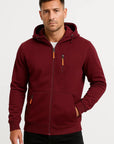 Mens Hoodie Full Zip Polyester with Adjustable Hood and Pockets – Comfortable Sweatshirt for Casual Wear and Outdoor Activities 2
