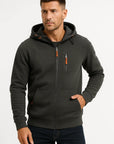 Mens Hoodie Full Zip Polyester with Adjustable Hood and Pockets – Comfortable Sweatshirt for Casual Wear and Outdoor Activities 3