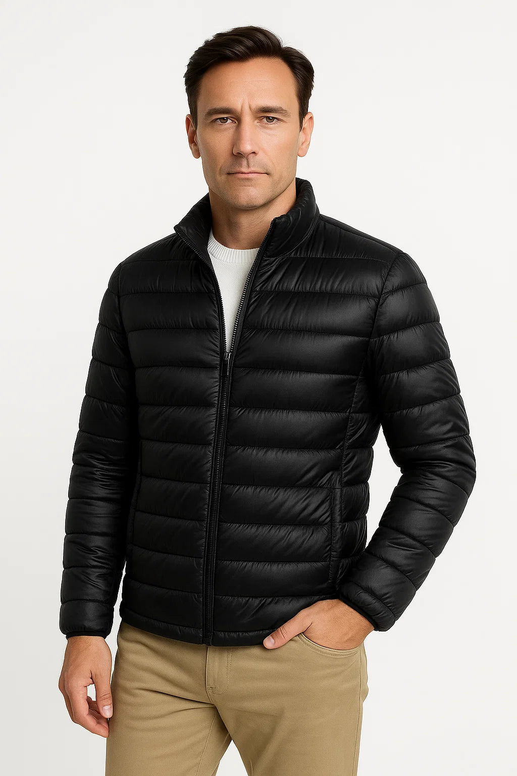 Mens Winter Jacket Insulated Puffer Bomber Style 1