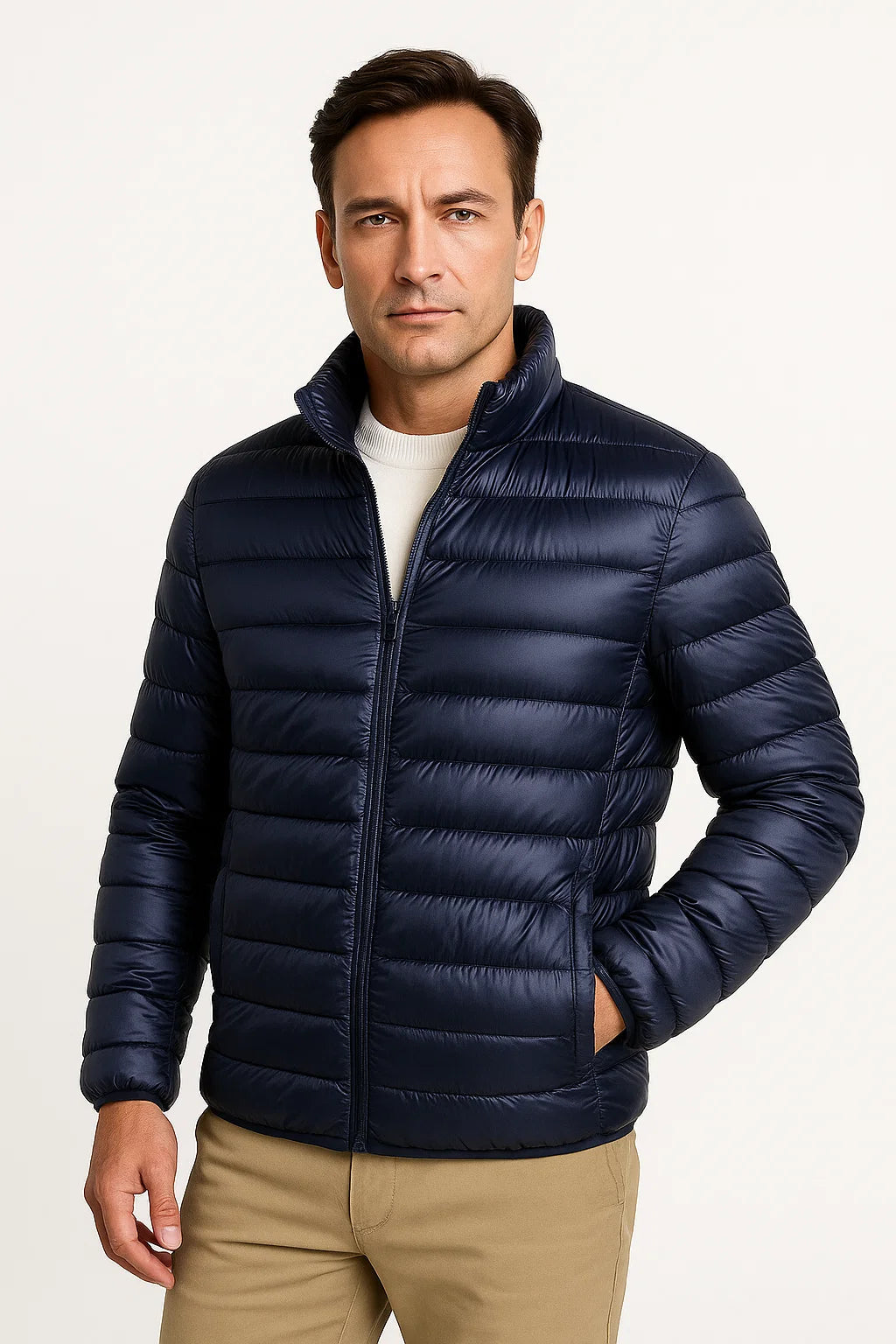 Mens Winter Jacket Insulated Puffer Bomber Style 3