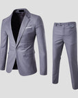 Men's Slim Fit Suit Lightweight Two Piece for Weddings and Formal Events