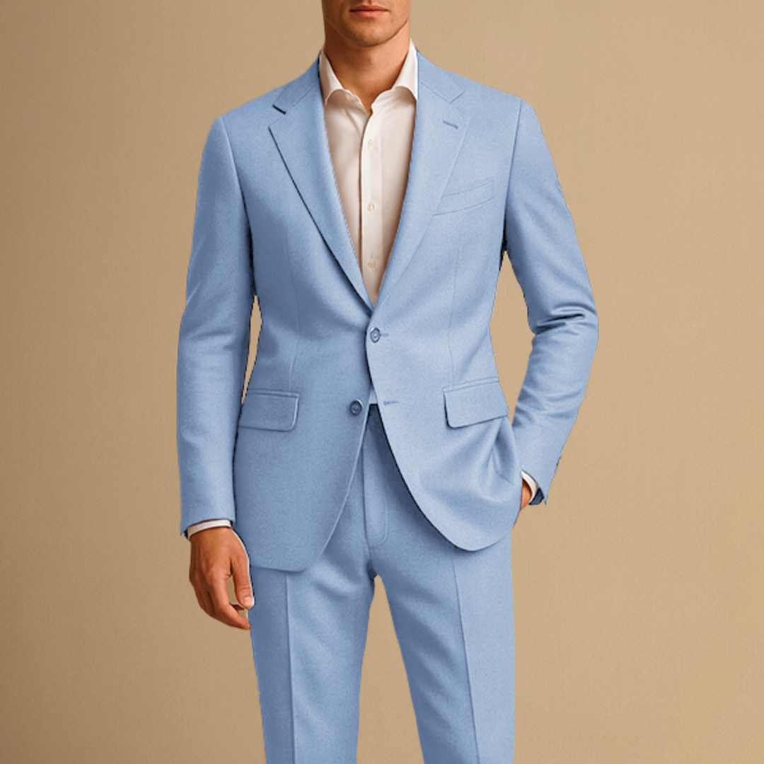 Men&#39;s Slim Fit Suit Lightweight Two Piece for Weddings and Formal Events