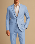 Men's Slim Fit Suit Lightweight Two Piece for Weddings and Formal Events