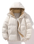 Men's Winter Jacket Hooded Windproof Casual Loose Fit Parka