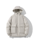 Men's Winter Jacket Quilted Hooded Padded Oversized