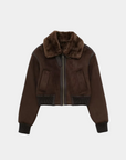 Women's Jacket Double-Sided Loose Fit Contrast Strap Autumn Winter