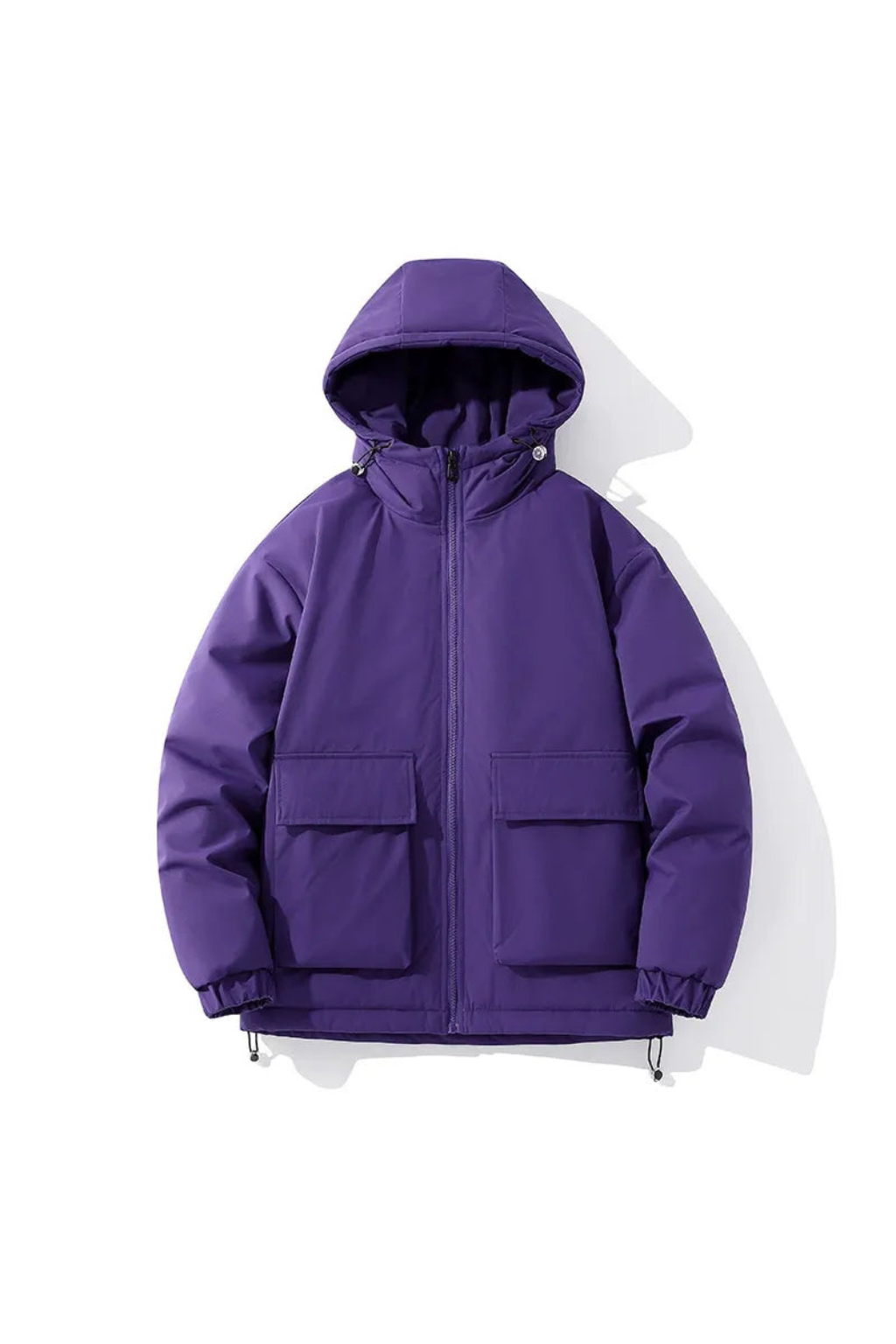 Men&#39;s Winter Jacket Quilted Hooded Padded Oversized