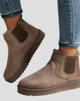 Women's Ankle Boots Black Plush Lined Slip-On Winter 2