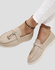 Women's Black Loafers Suede Slip-On Lightweight Comfort 2