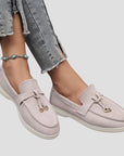 Women's Black Loafers Suede Slip-On Lightweight Comfort 4