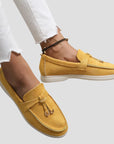 Women's Black Loafers Suede Slip-On Lightweight Comfort 5