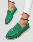 Women's Black Loafers Suede Slip-On Lightweight Comfort 8