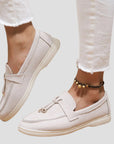 Women's Black Loafers Suede Slip-On Lightweight Comfort 9