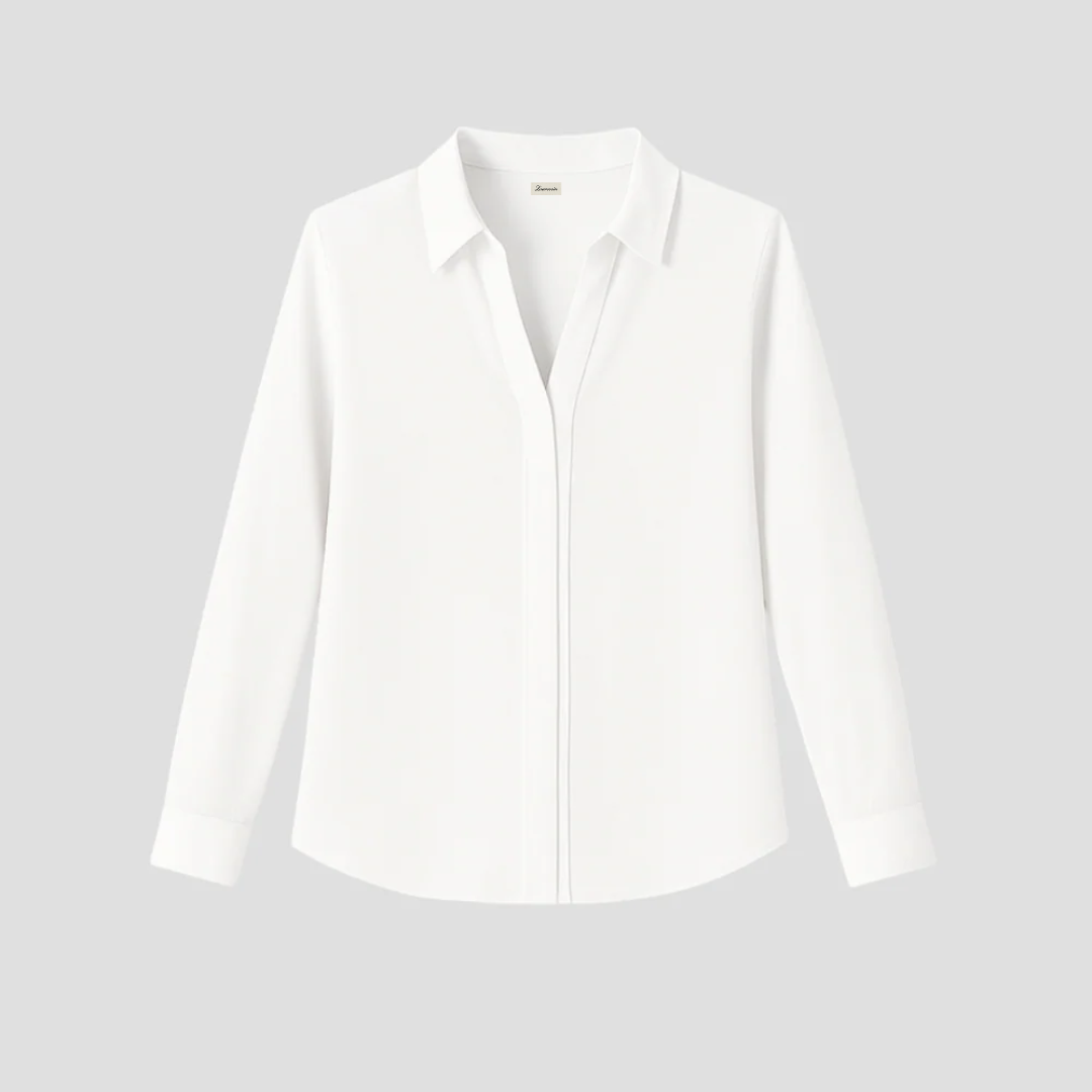 Women's Blouse Lightweight Tailored Long Sleeve Shirt 1