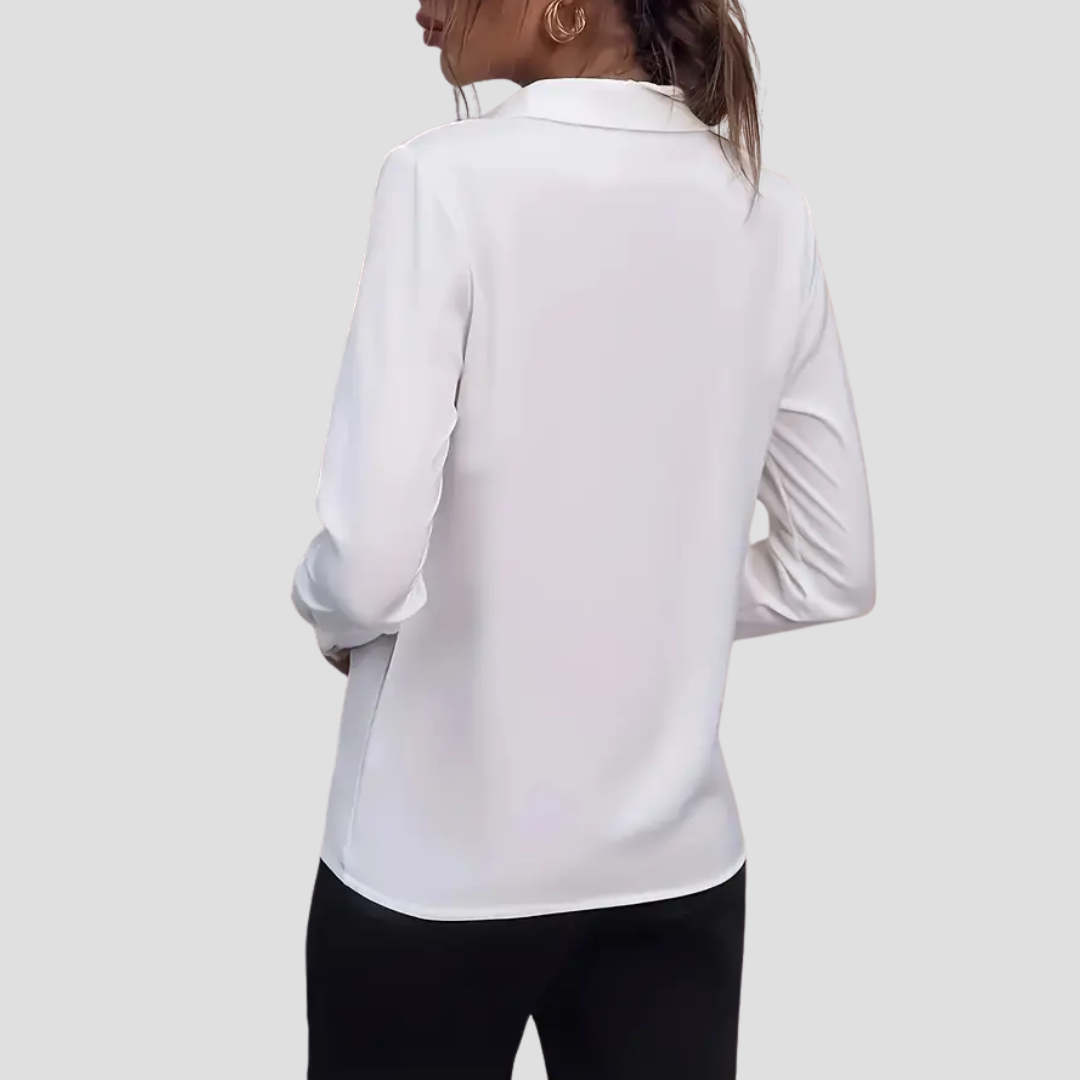 Women's Blouse Lightweight Tailored Long Sleeve Shirt 3