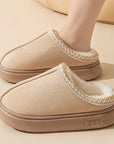 Women's Slippers Plush Casual Winter Flats Cozy Platform Design
