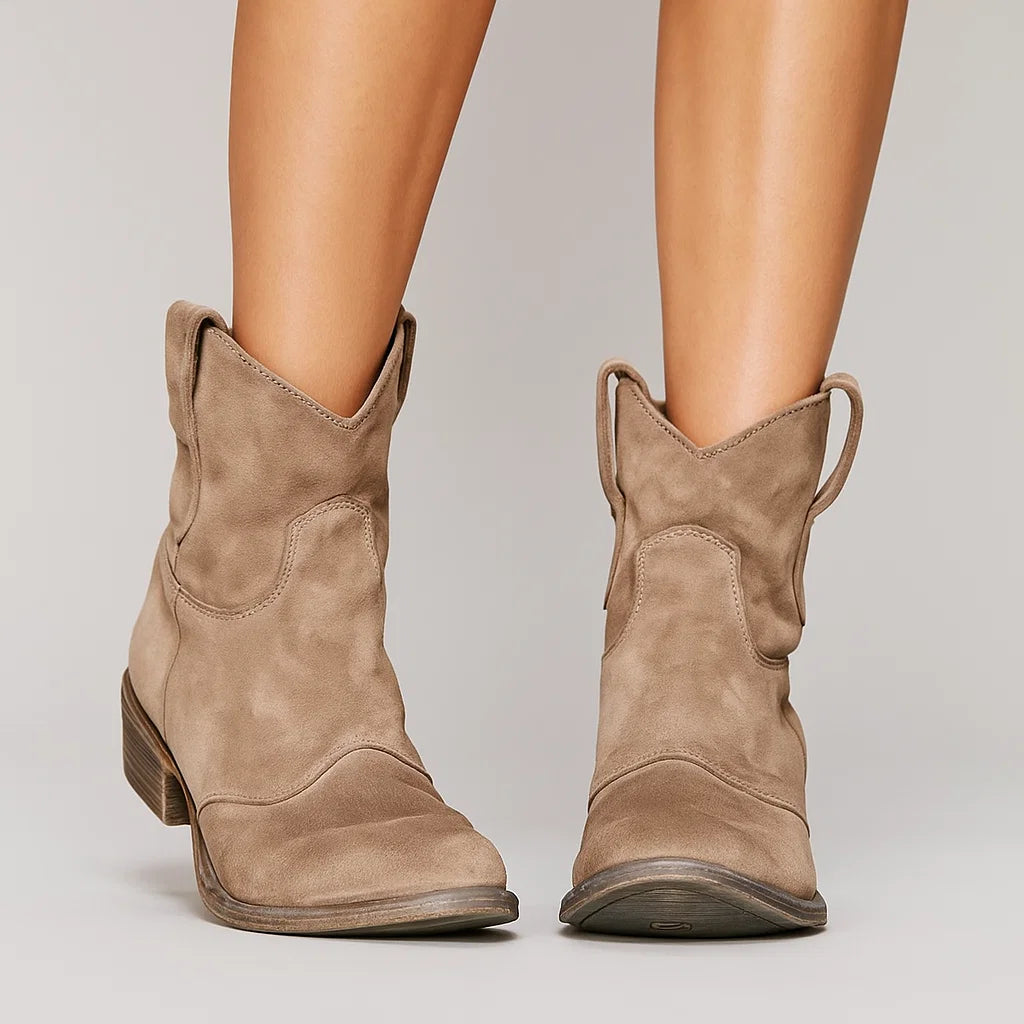 Brown Womens Ankle Boots – Vintage Western Leather Design for Daily Wear and Comfort 2