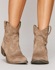 Womens Brown Ankle Boots Leather Vintage Western Comfort Daily Wear 2