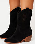 White Cowboy Boots for Women, Breathable Leather with Zipper, Casual Cowgirl Boots for Spring and Autumn 4