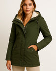 Womens Waterproof Autumn Jacket - Black Casual Windproof Coat for Fall Wear 3