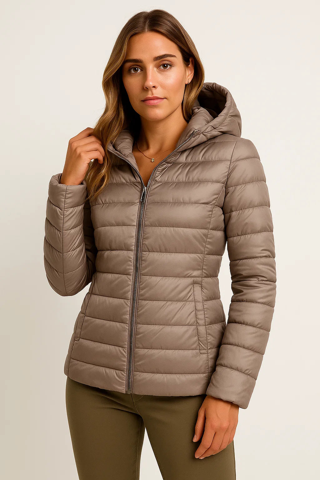Womens Black Puffer Jacket - Lightweight Packable Winter Coat with Hood for Casual and Outdoor Wear 6