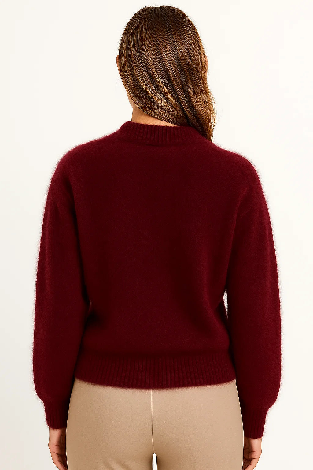 Womens Blue Mohair Pullover Sweater – Luxurious Soft Knit, Breathable and Elegant Design for Winter 2