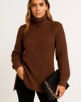 Womens Turtleneck Sweater in Cotton-Polyester Blend – Relaxed Fit Casual Pullover for Chilly Days 5