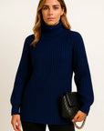 Womens Turtleneck Sweater in Cotton-Polyester Blend – Relaxed Fit Casual Pullover for Chilly Days 6