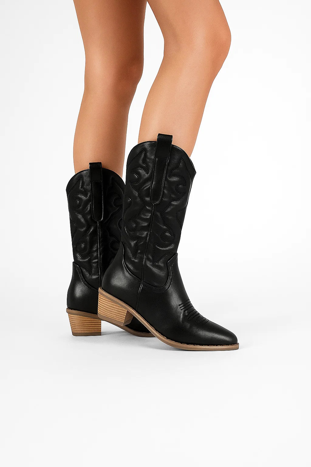 Metallic Womens Cowboy Boots with Pointed Toe - Elegant Western Design, Comfortable Insole, Durable for Everyday Wear 5