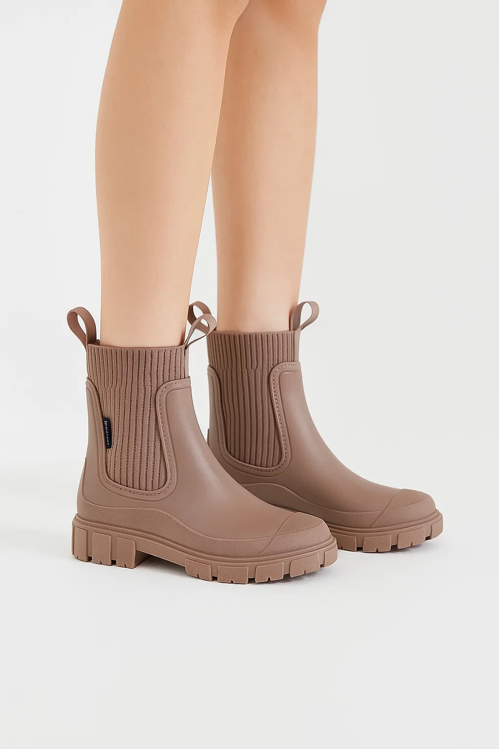 Womens Black Waterproof Boots PVC Mid-Calf Casual Comfort 3