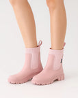 Womens Black Waterproof Boots PVC Mid-Calf Casual Comfort 6