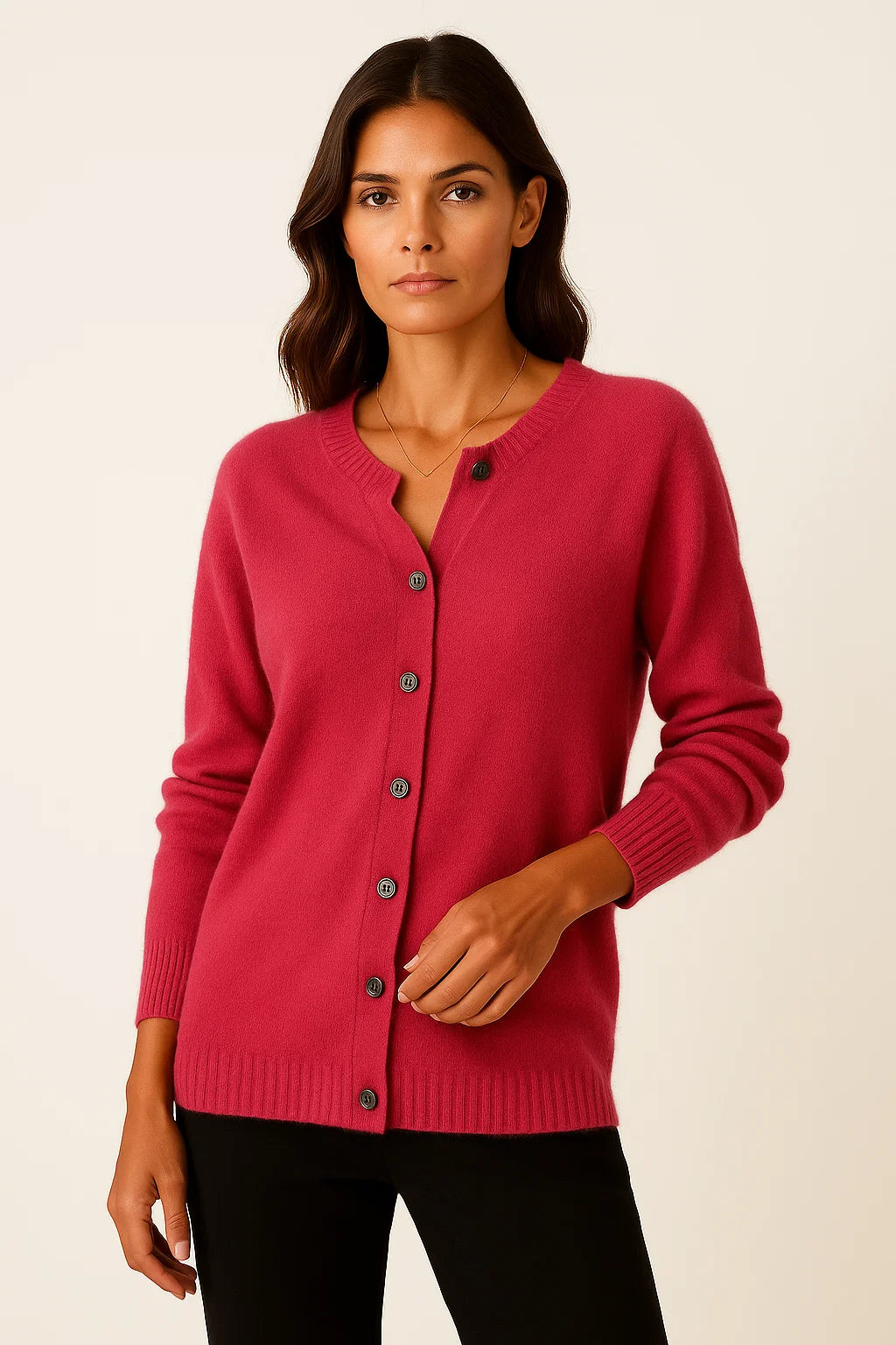 Womens Cardigan Sweater Soft Knit Button Design Casual Loose Fit 1