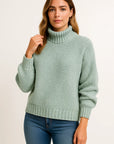 Womens Pullover Sweater, Long Sleeve Casual Loose Fit in Wool – Elegant Design for Autumn and Winter Wear 1