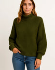 Womens Pullover Sweater, Long Sleeve Casual Loose Fit in Wool – Elegant Design for Autumn and Winter Wear 6