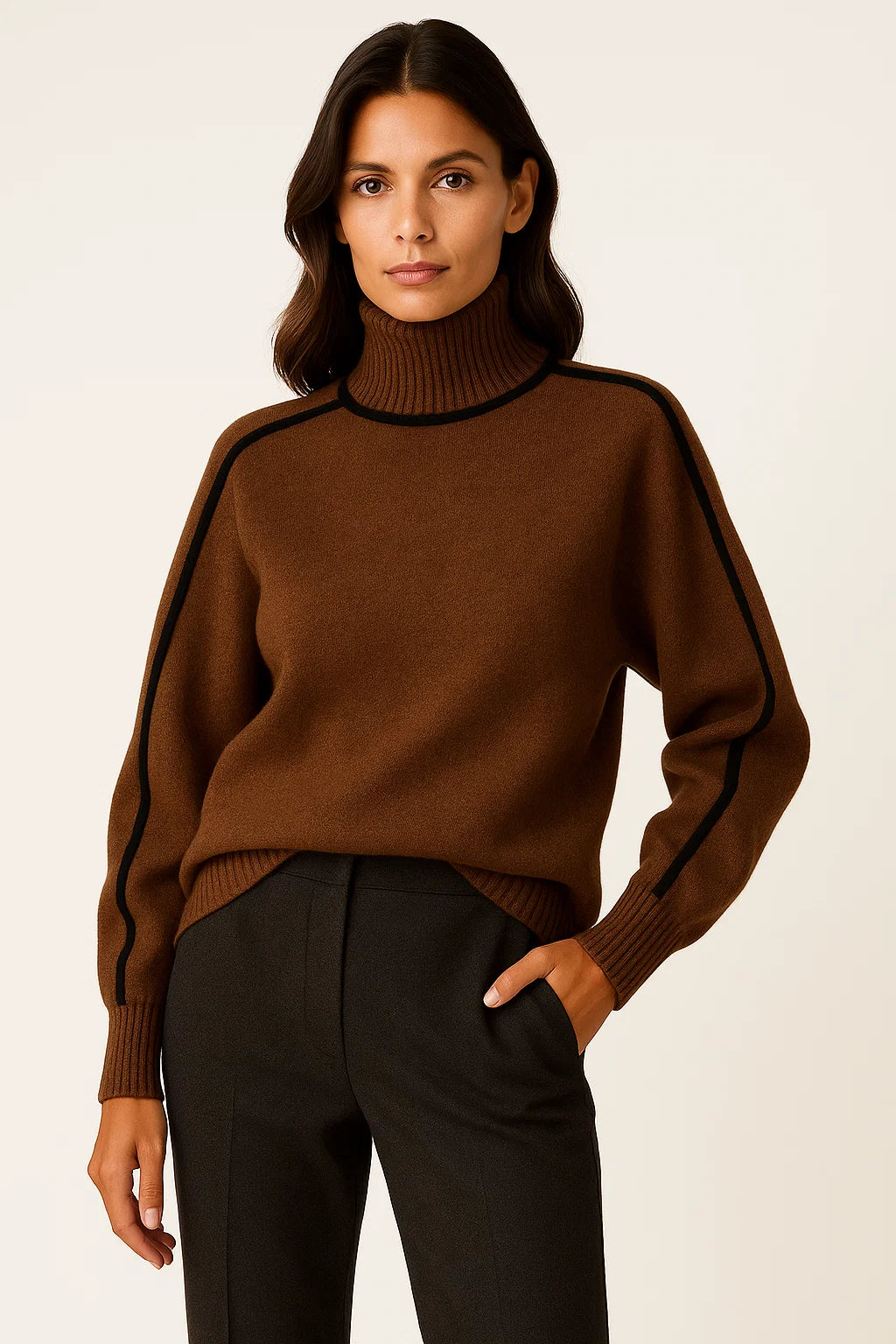 Womens Sweater Vegan Wool Turtleneck Luxurious Soft Timeless Style 2