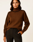 Womens Sweater Vegan Wool Turtleneck Luxurious Soft Timeless Style 2