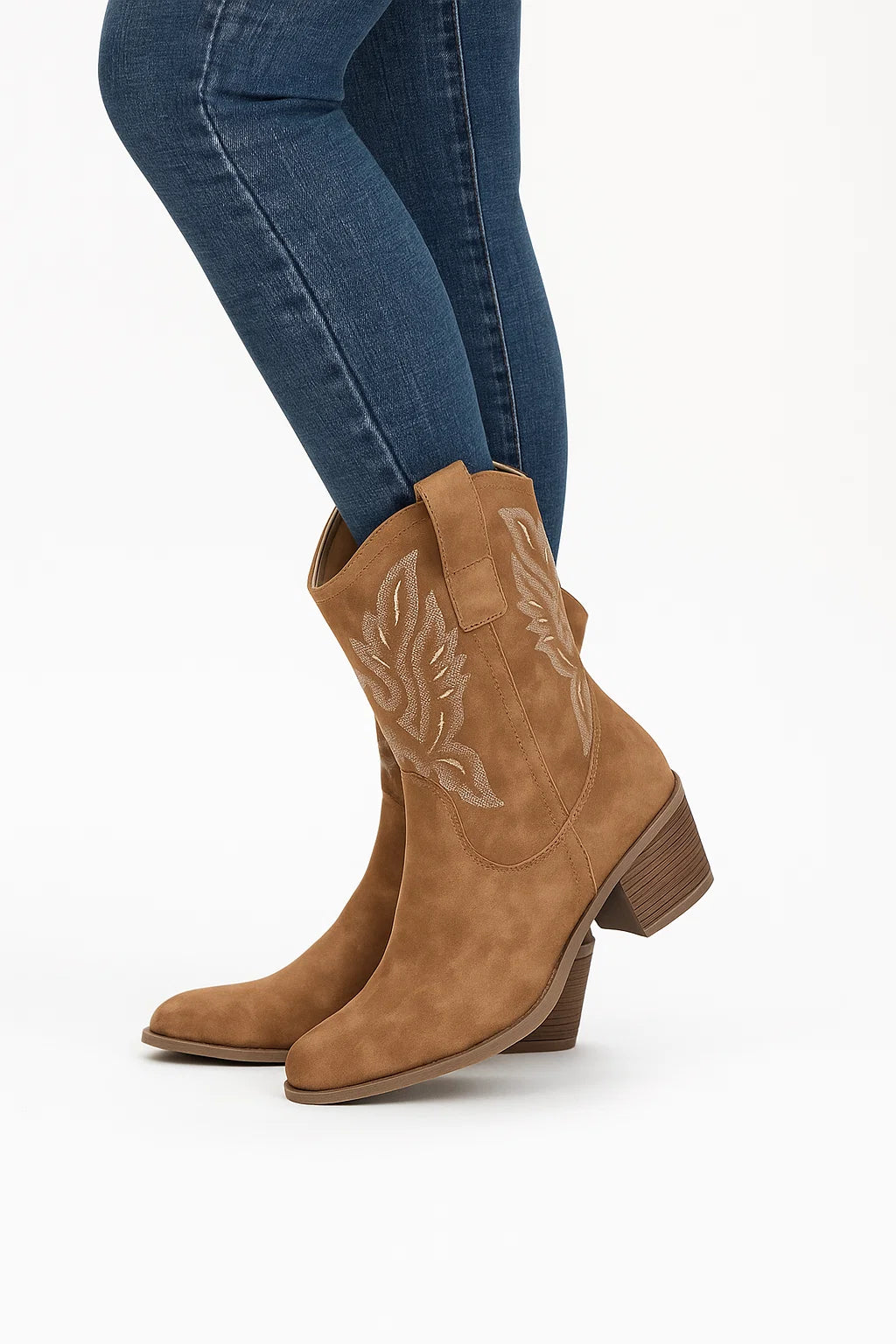Womens Cowgirl Boots Leather Western Style with Heel 1