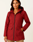 Womens Utility Jacket in Gray with Adjustable Fit, Hood, and Zipper Pockets for Transitional Weather 6