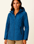 Lightweight Womens Hoodie Zip Jacket with Adjustable Hood and Pockets - Gray Polyester Casual Style 6