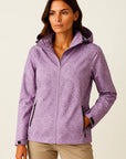 Lightweight Womens Hoodie Zip Jacket with Adjustable Hood and Pockets - Gray Polyester Casual Style 3