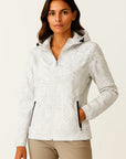 Lightweight Womens Hoodie Zip Jacket with Adjustable Hood and Pockets - Gray Polyester Casual Style 2