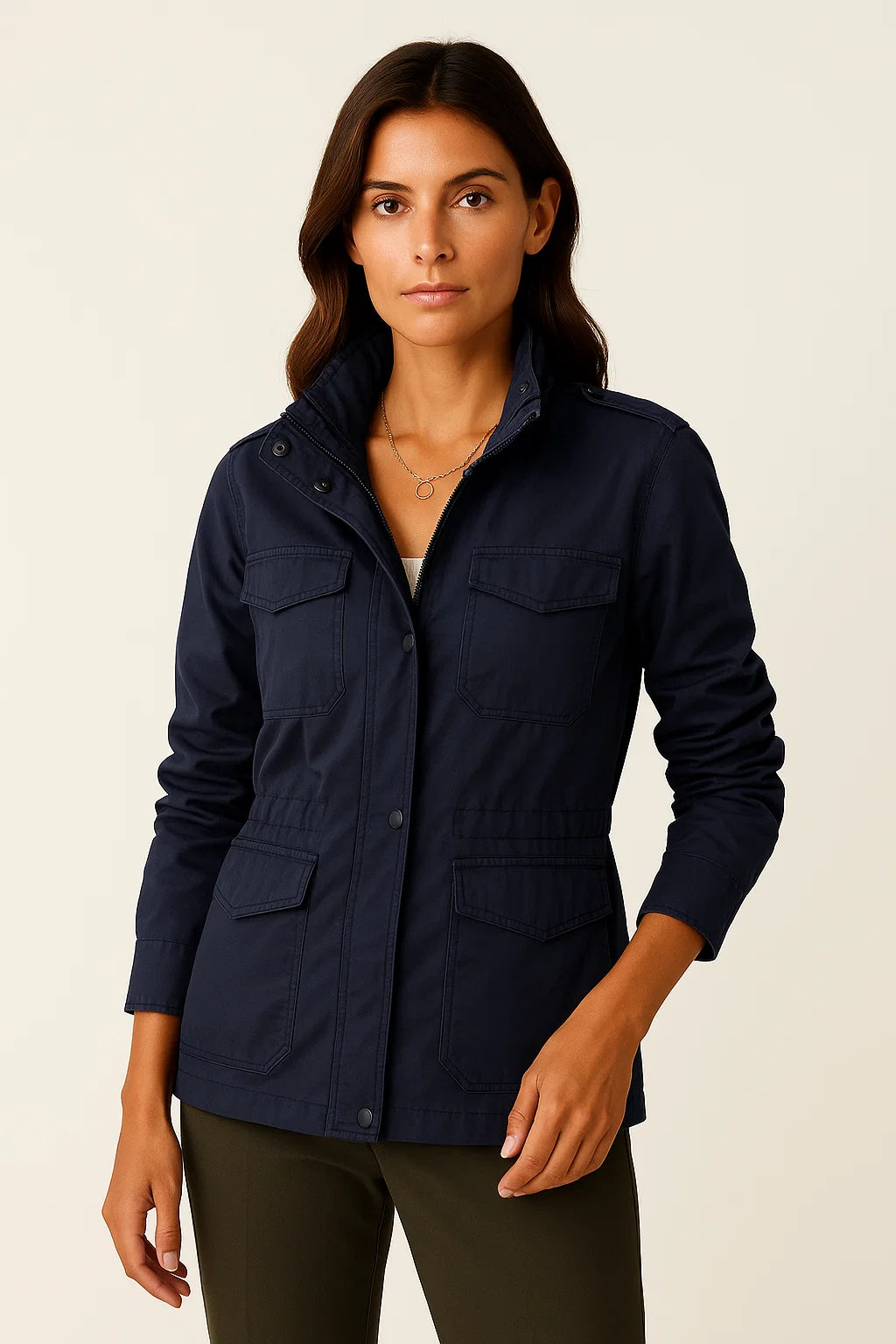 Jacket Womens Polyester Elegant Casual Design With Practical Pockets 2