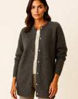 Womens Cardigan Coat Beige Knit Soft Warm Long Elegant With Pockets 4