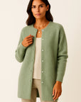 Womens Cardigan Coat Beige Knit Soft Warm Long Elegant With Pockets 6
