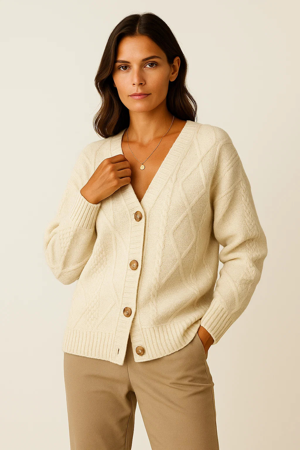 Womens Long Black Cardigan - Soft Lightweight Knit, Elegant Style for Casual or Formal Wear 1